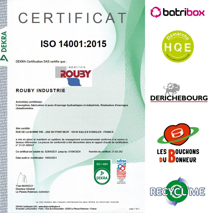 a propos rouby certification iso14001 2022