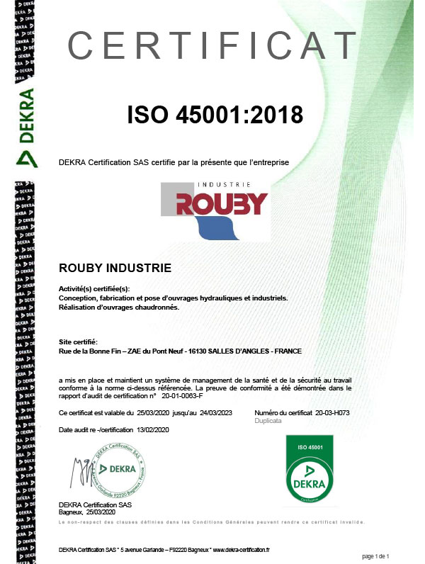 a propos rouby industrie demarche securite certification 2018